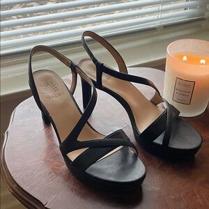 Naturalizer Black Strappy Heels